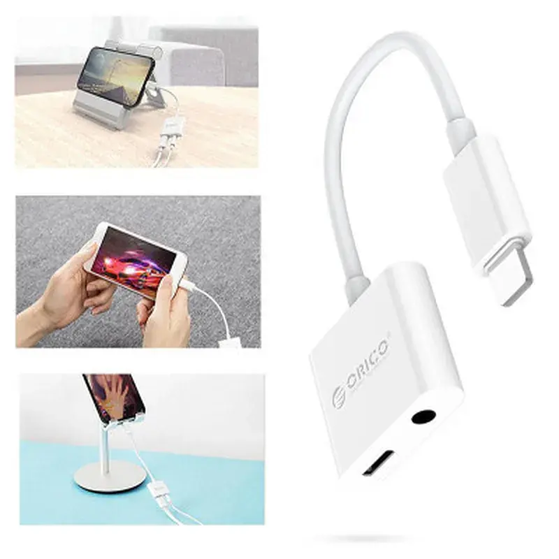 Перехідник Lightning to 3.5mm/Lightning 2LT-WH-BP Orico (CA912797) - фото 4