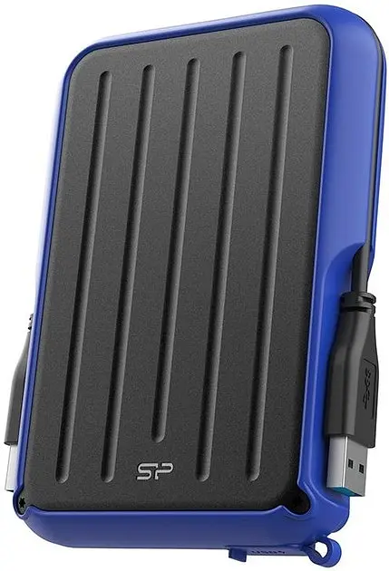 Внешний жесткий диск Silicon Power портативный 2 ТБ USB 3.2 ARMOR A66 черно-синий - фото 2