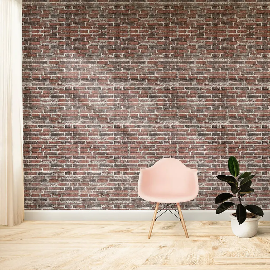 Самоклеюча 3D панель під червоний катеринослав цегла Sticker Wall 20000x700x3мм - фото 8