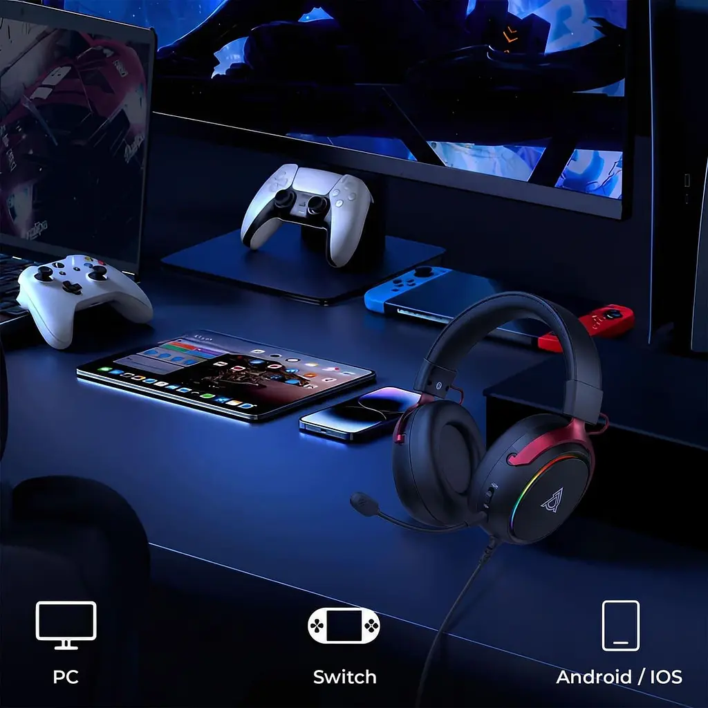 Игровая гарнитура Ajazz AHW10 Black (AHW10-B) - фото 6