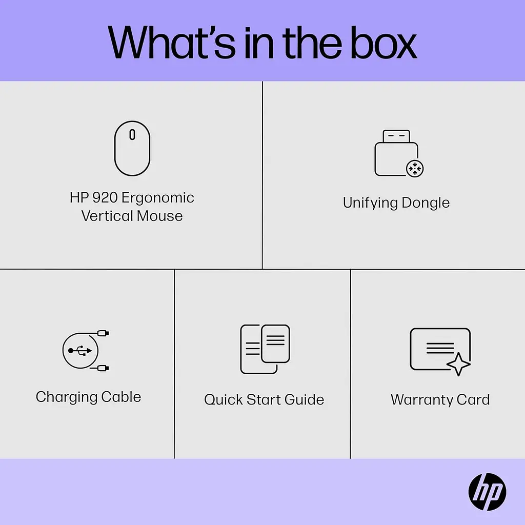 Компьютерная мышь HP 920 Ergonomic Vertical WL/BT черный teh0014074 - фото 9