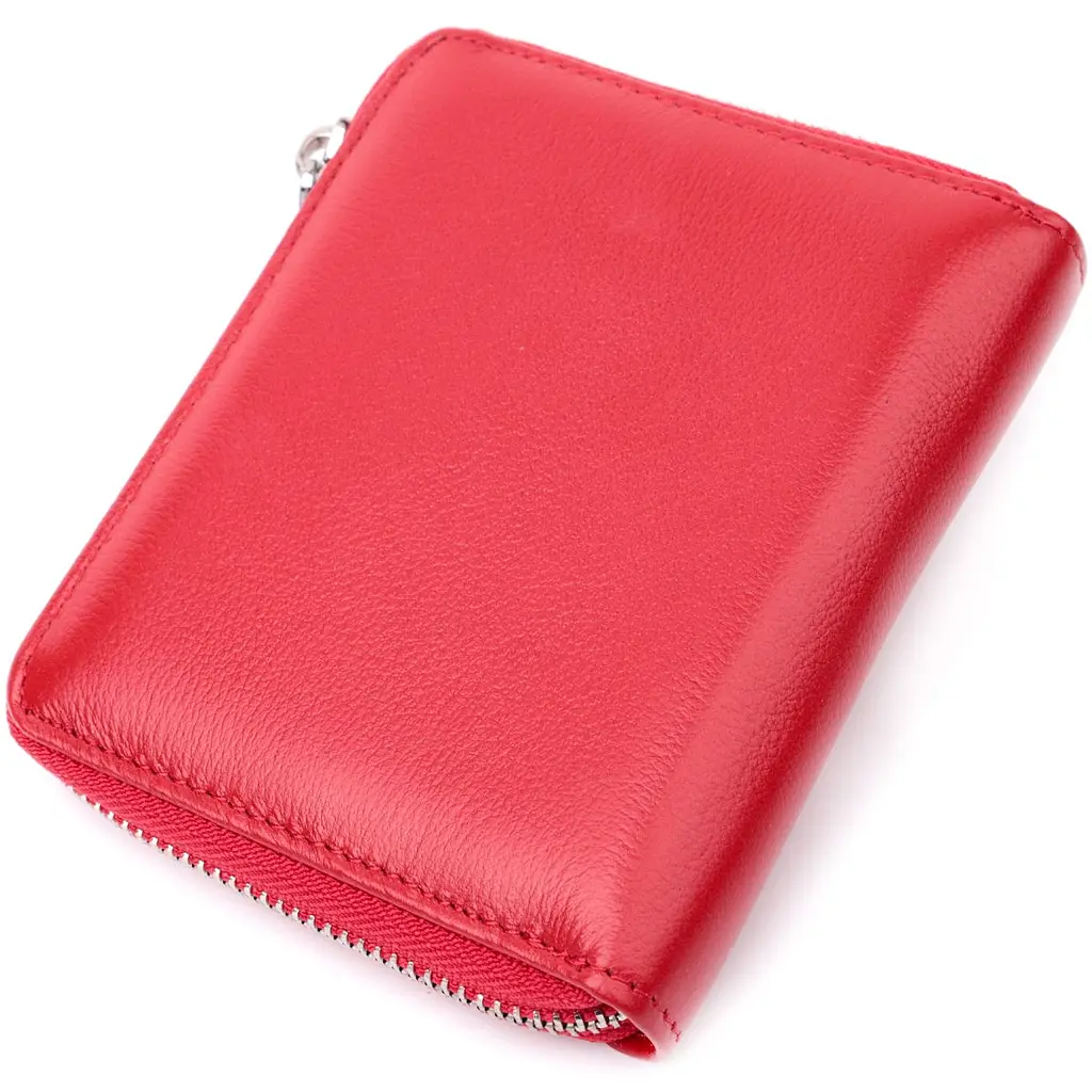 Симпатичний жіночий гаманець із натуральної шкіри ST Leather 22448 червоний - фото 2