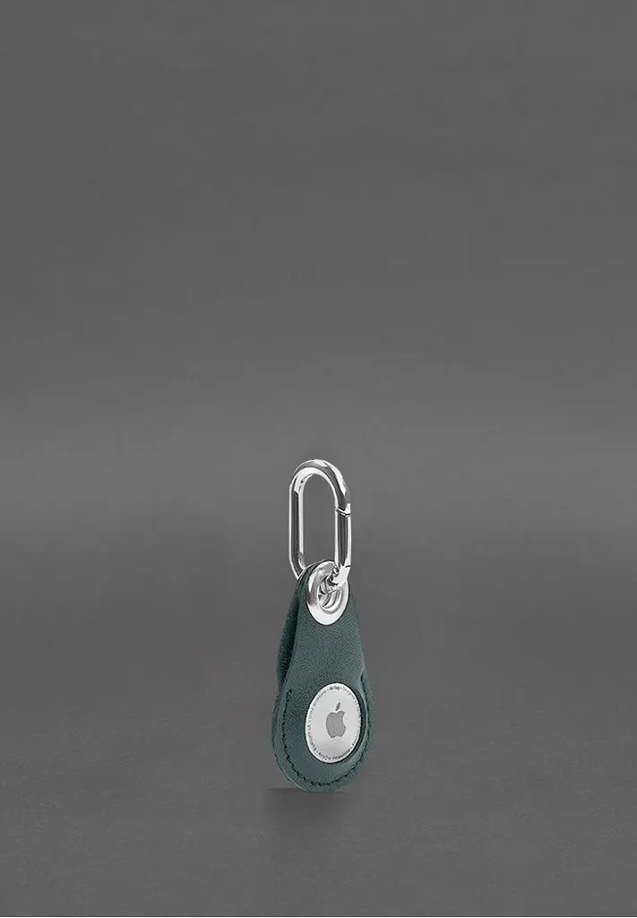 Кожаный чехол для Apple AirTag Зеленый - фото 3