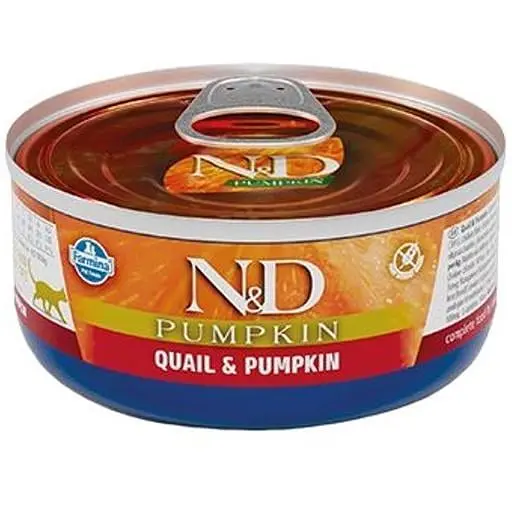 Вологий корм для котів Farmina N&D Grain Free Pumpkin Quail&Pumpkin Adult гарбуз та перепілка 70 г - фото 2