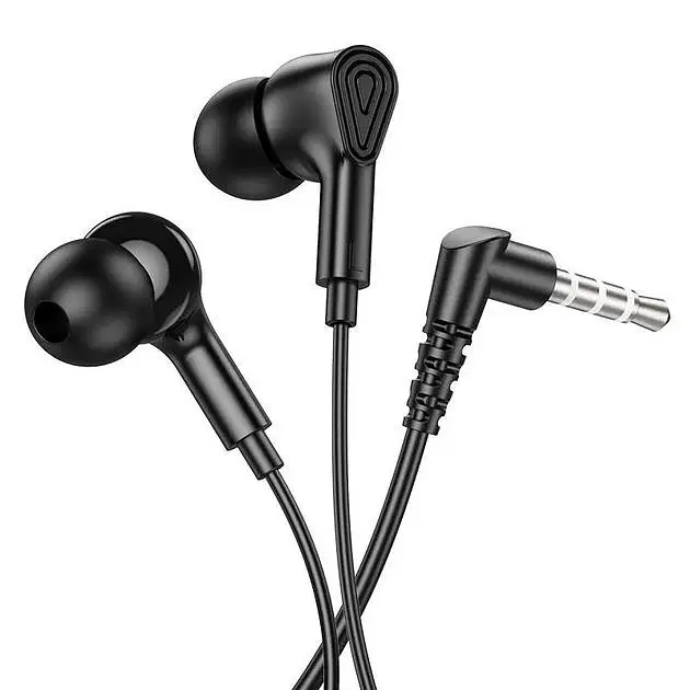 Проводные наушники Hoco M102 Ingenious universal earphones with microphone, 3.5mm, 1.2m, black - фото 3