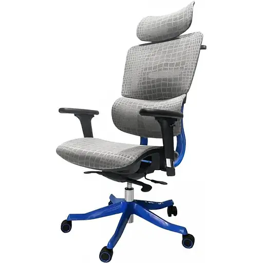 Геймерское кресло GT Racer серое с синим (X-626 Gray/Blue) - фото 3