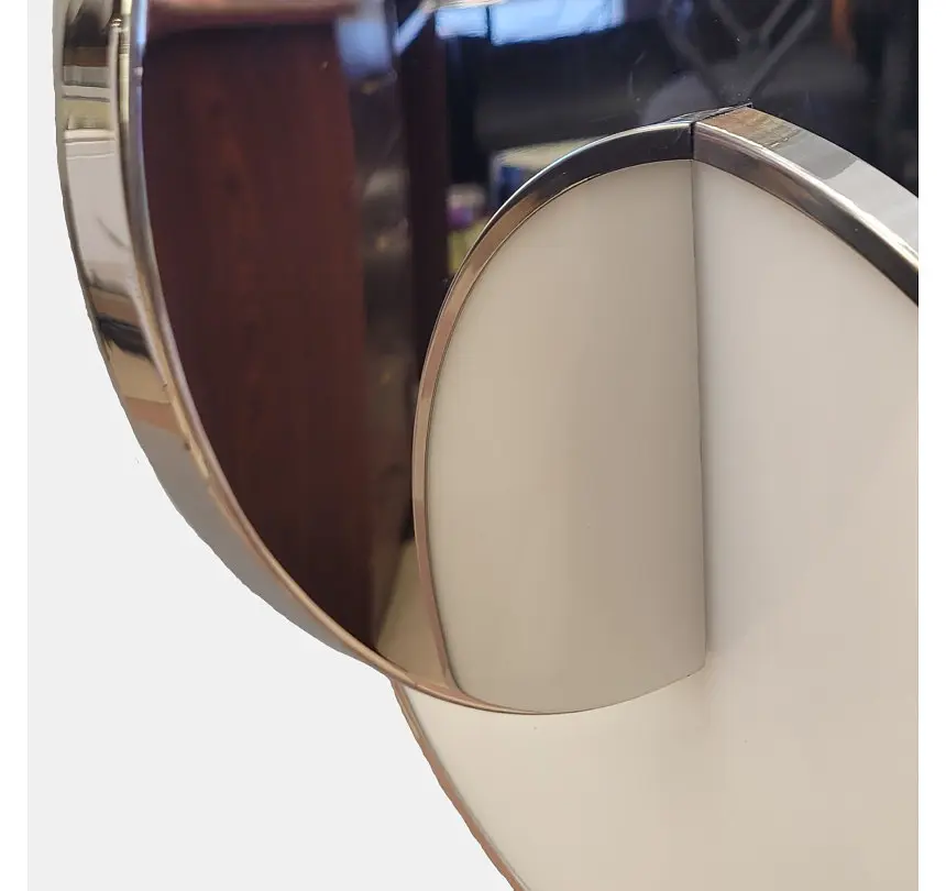 Хромований дизайнерський LED-підвіс Artlight 8219S CH із дзеркальним диском і круглим розсіювачем - фото 6