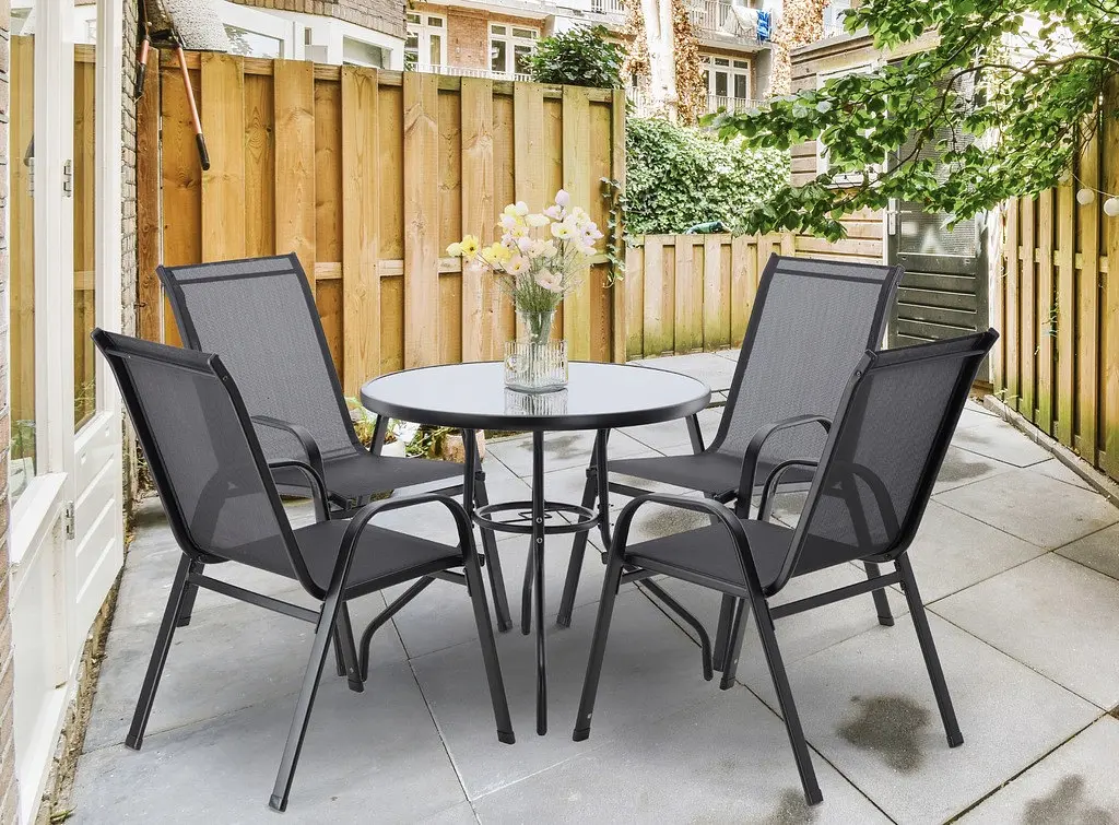 Комплект садових меблів GardenLine Verona-4 Grey круглий стіл - фото 3