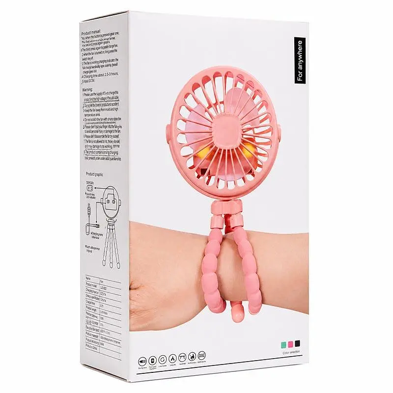 Портативний вентилятор з гнучким штативом (трипод) Octopus fan - фото 2