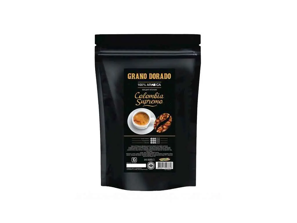 Кава в зернах Grano dorado 500г Colombia Supremo Grano Dorado,