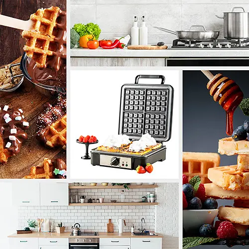 Электрическая вафельница Adler AD 3049 4 бельгийские вафли - фото 8
