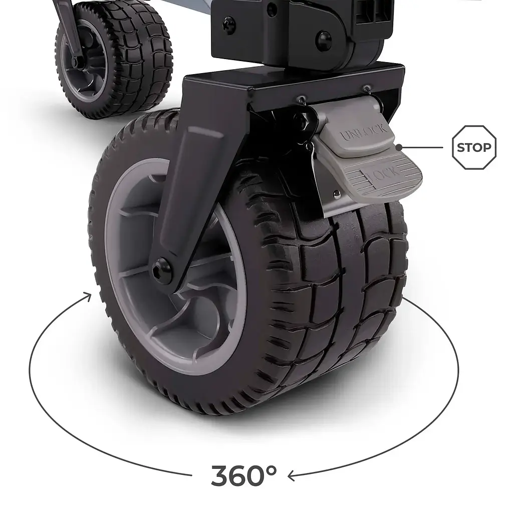 Сложная туристическая тележка Kinderkraft Rollster Mystic Black (KSROLL00BLK0000) - фото 5