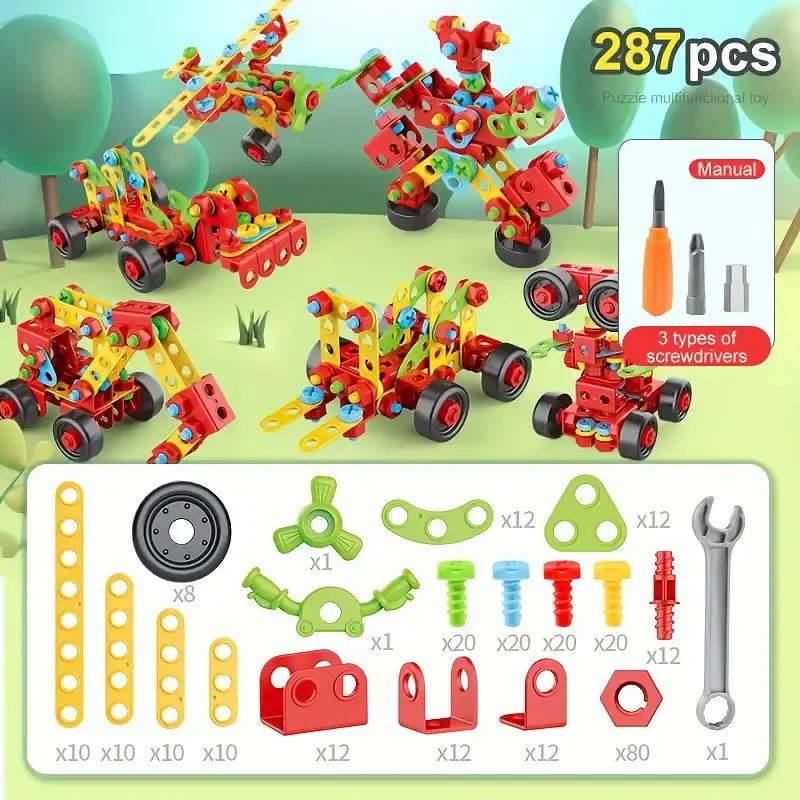 3Д Конструктор для дітей Puzzle Creative 287 елементів