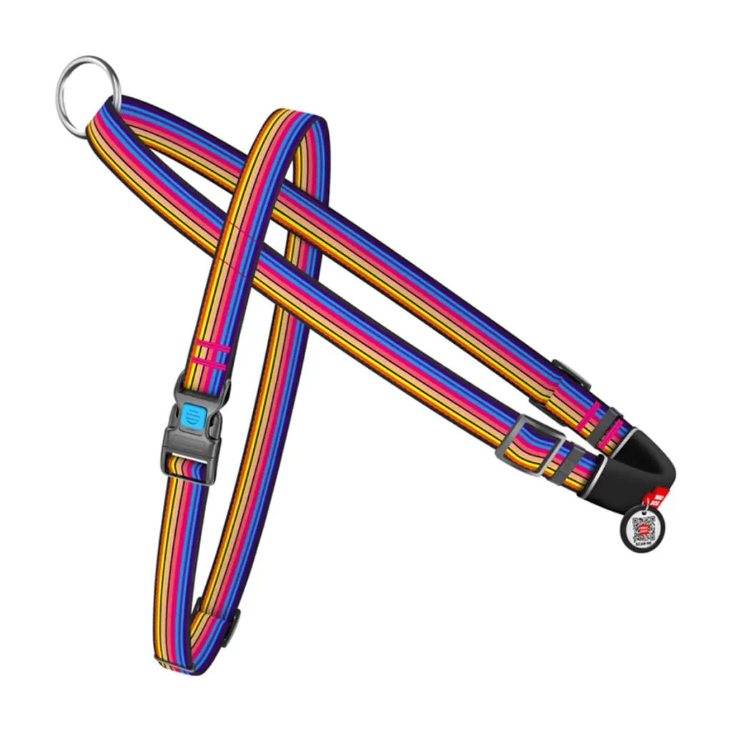 Шлея для собак WAUDOG Nylon з QR-паспортом "Лінія 1" M (5432)