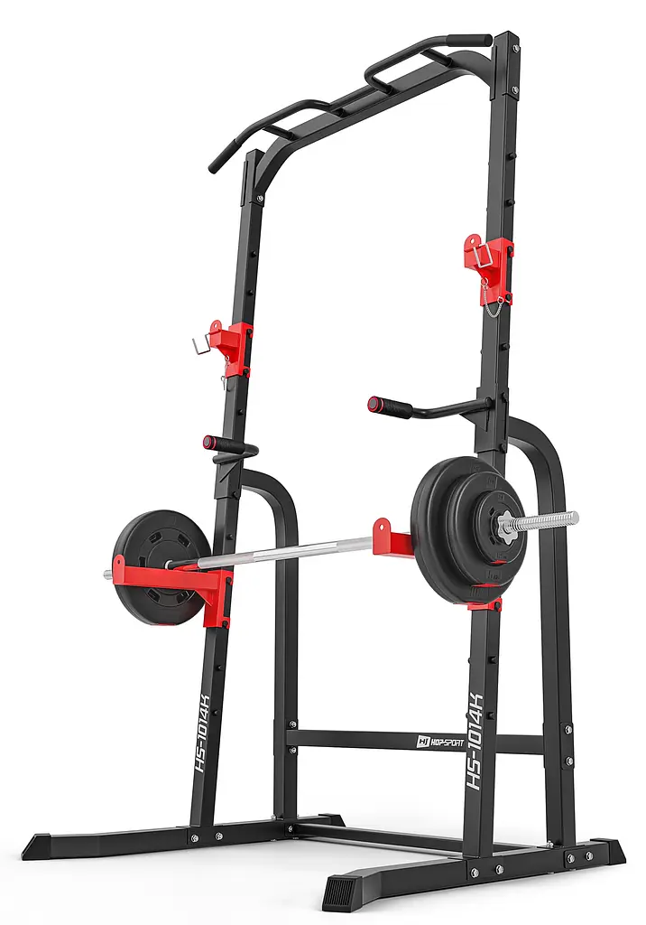 Силова станція Hop-Sport HS-1014K з тримачем для штанги та брусами - фото 6