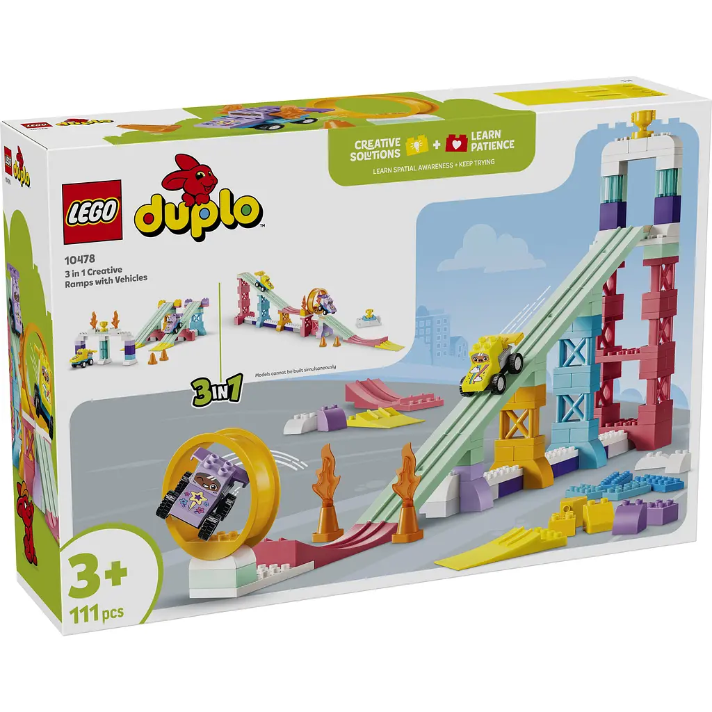 Конструктор LEGO Duplo 3 в 1 Цікаві гірки та трампліни з автомобілями (10478) - фото 3