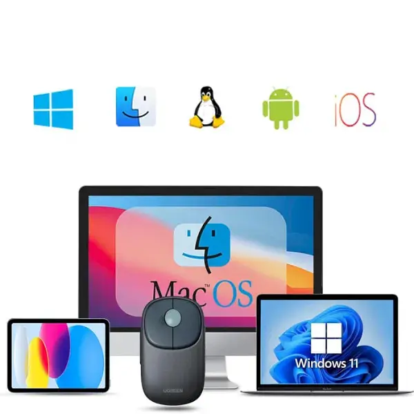 Маніпулятор миша бездротова UGREEN FUN+ Wireless Mouse Blue (UGR-90538) - фото 3
