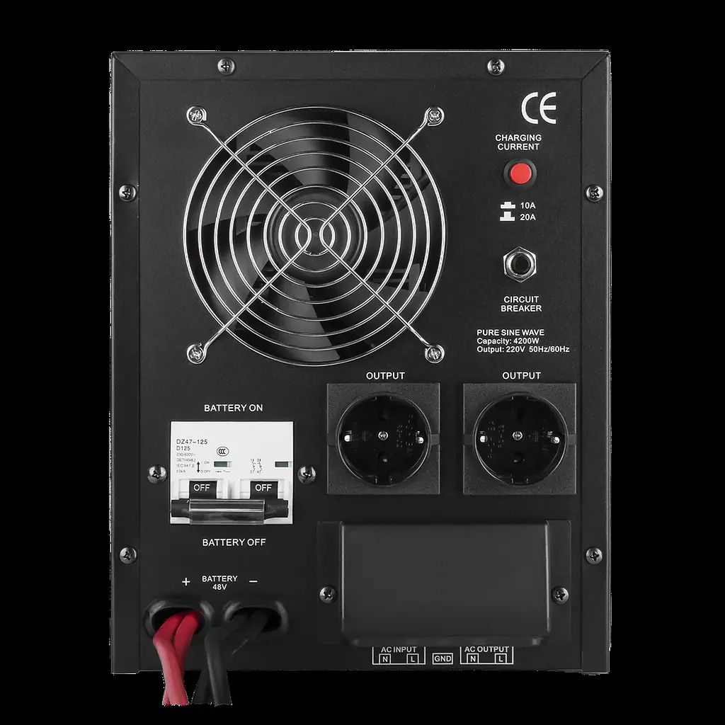 ДБЖ з правильною синусоїдою LogicPower 48V LPY-B-PSW-6000VA+ 4200 Вт 10A/20A - фото 4