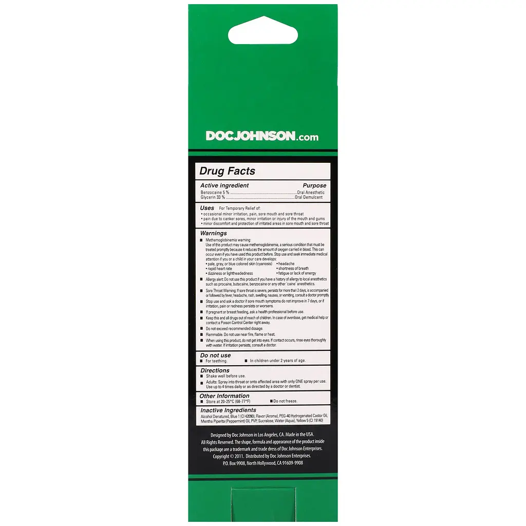 Спрей для мінету Doc Johnson GoodHead DeepThroat Spray - Mystical Mint 59 мл для глибокого мінету - фото 4