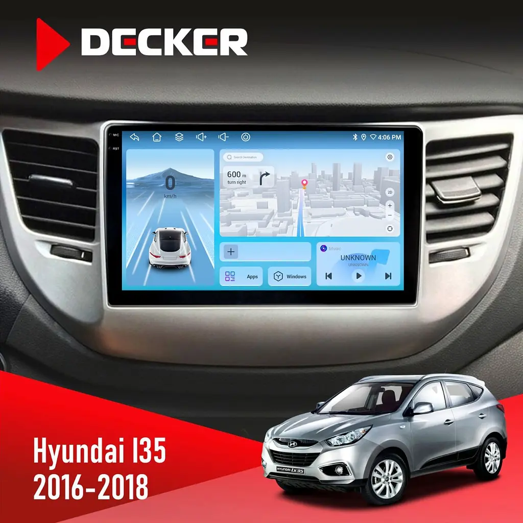 Штатна магнітола Hyundai ix35 2016-2018 Decker D9-010 6x128, DSP, 4G, 2K Decker (НФ-00004681)