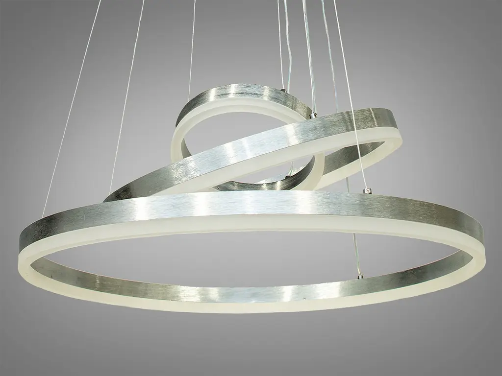 Люстра підвісна LED Diasha D8174-600+400+200HR dim, 90W, 3200K-6000K, хром, сучасний стиль - фото 2