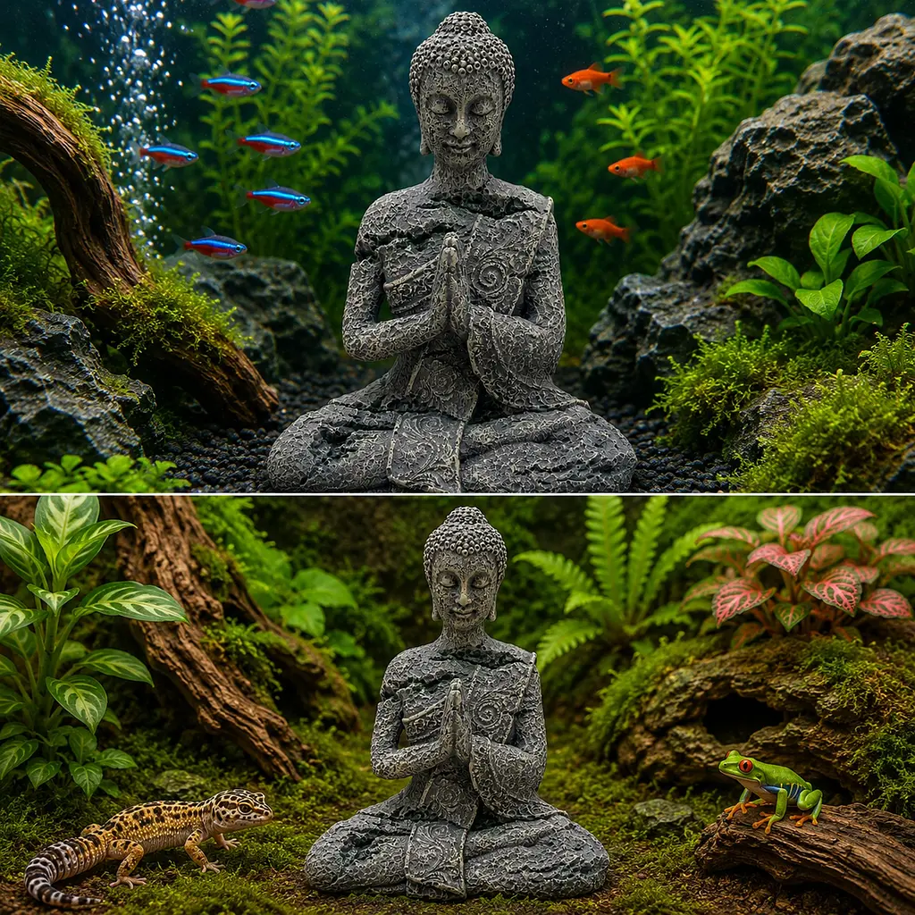 Декорація Hobby Zendo 15x9,5x19см - Zen-статуя для акваріума і тераріуму (41725) - фото 6