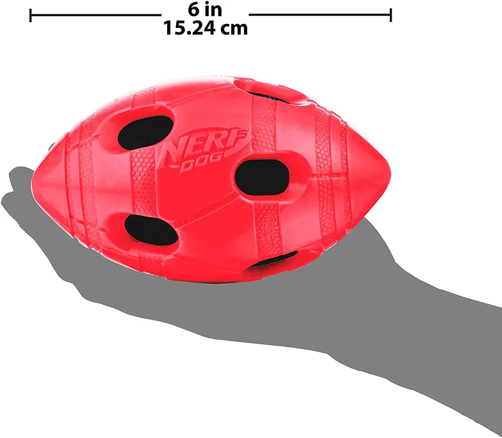 Футбольний м'яч для собак Nerf Dog Rubber Bash з інтерактивним світлодіодом - фото 4