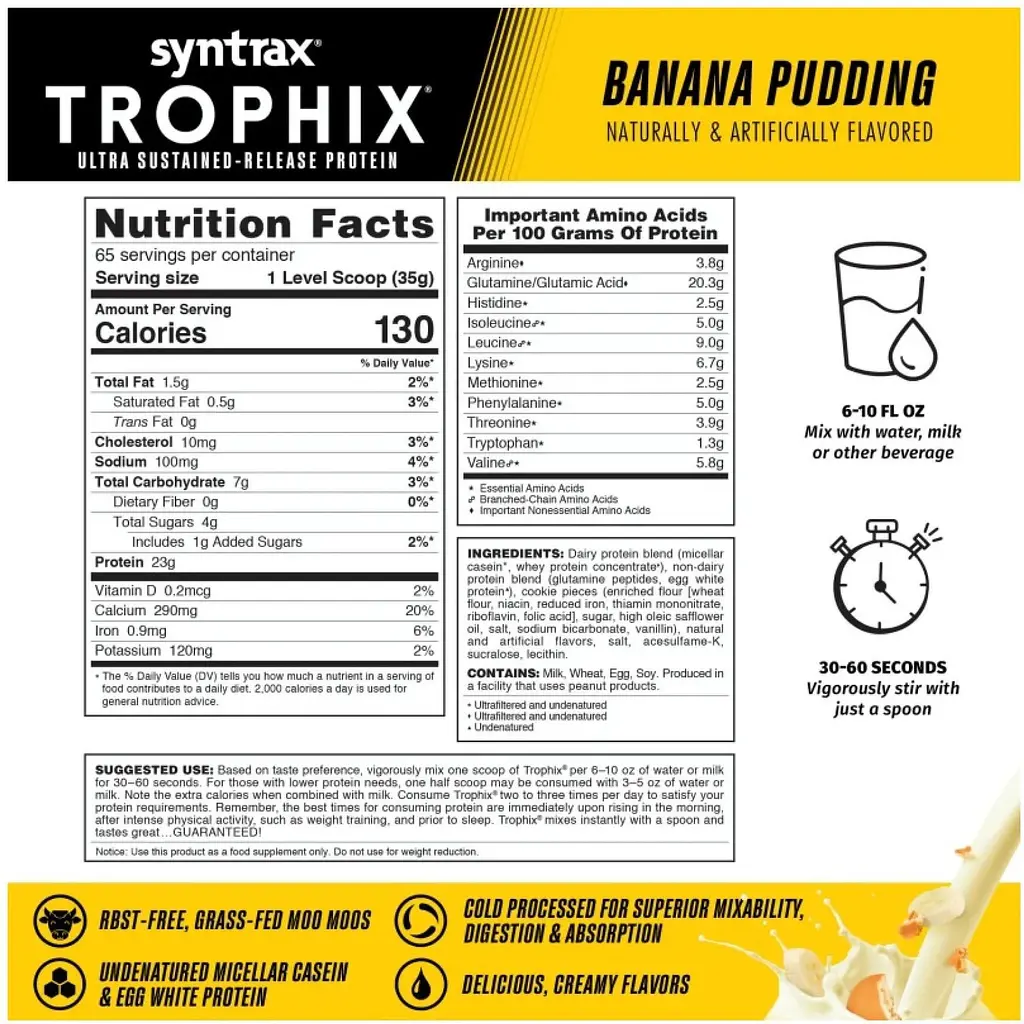 Протеин Syntrax Trophix Banana Pudding 2270 г - фото 2