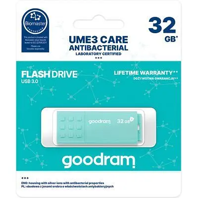 USB флеш накопитель Goodram 32GB UME3 Care Green USB 3.2 (UME3-0320CRR11) - фото 3