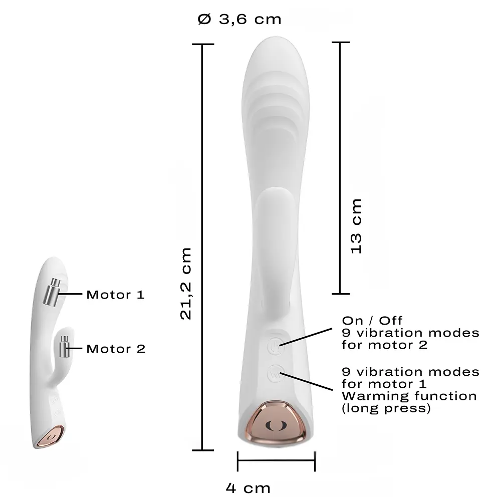 Вібратор-кролик Dorcel Flexi Rabbit 21.2 см білий - фото 7