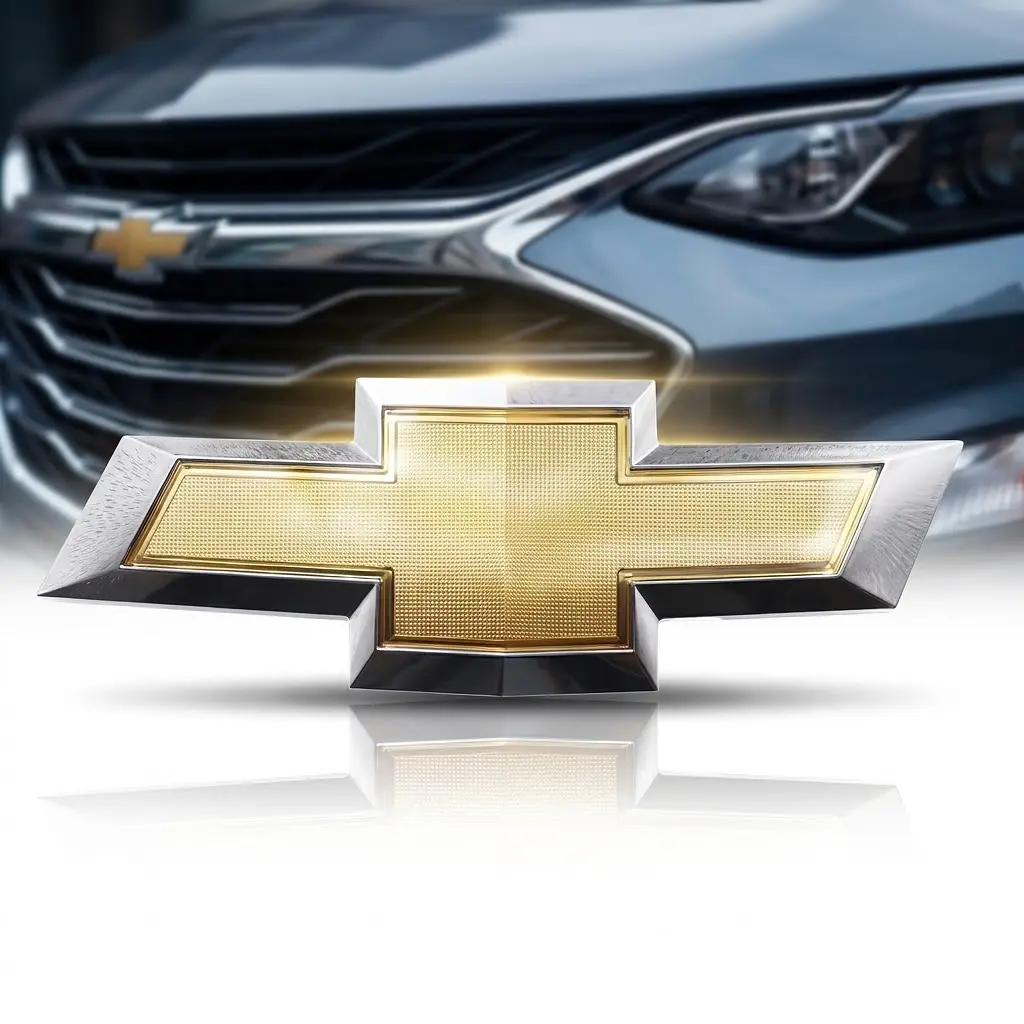 Емблема передня Chevrolet Malibu 2012-2015 золото Хром 253x86 мм пластик (OEM: 20867199) - фото 4