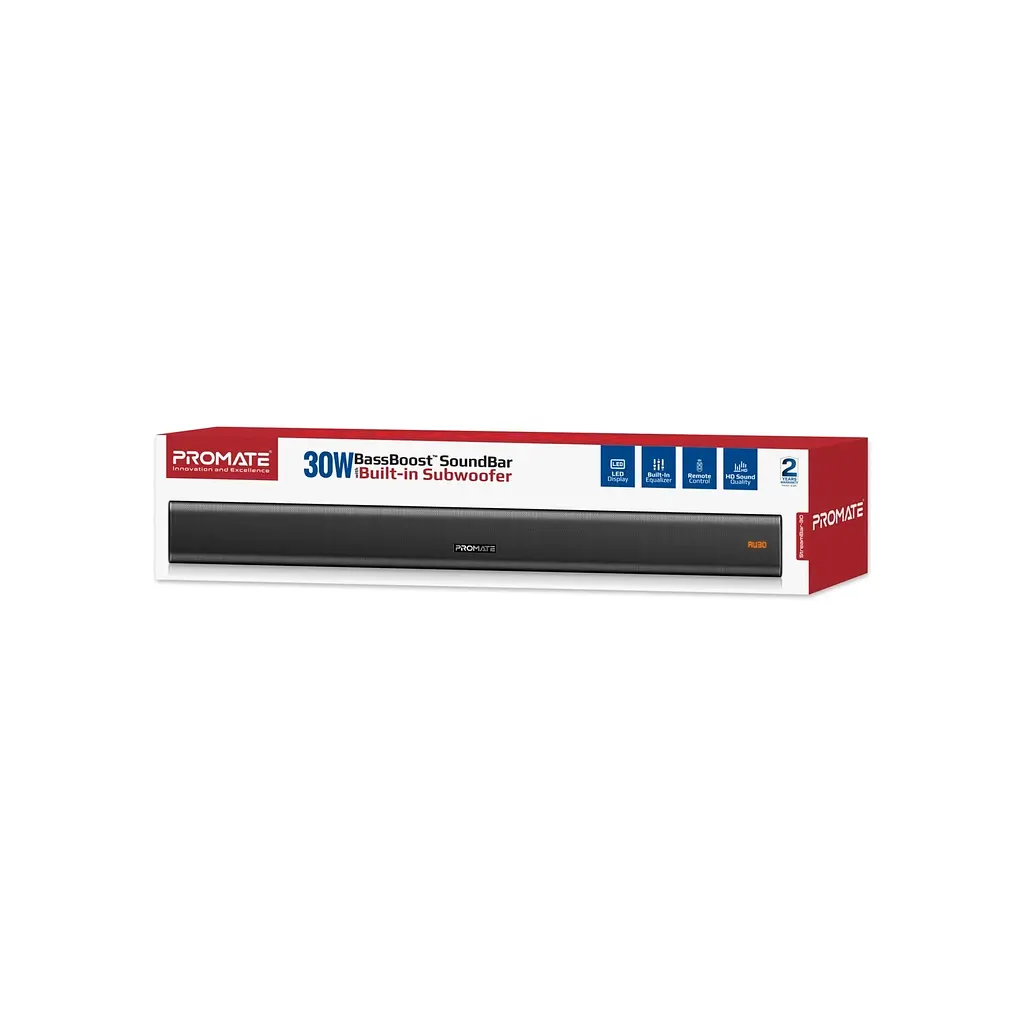 Акустическая система Promate StreamBar-30 Black (streambar-30.black) - фото 2