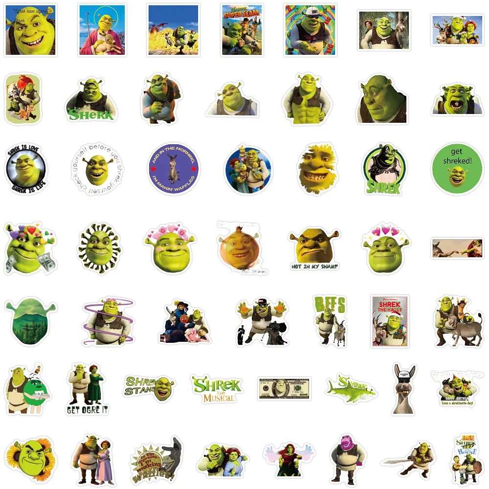 Стікерпак Шрек набір наклейок GeekLand Shrek 100 штук - фото 2