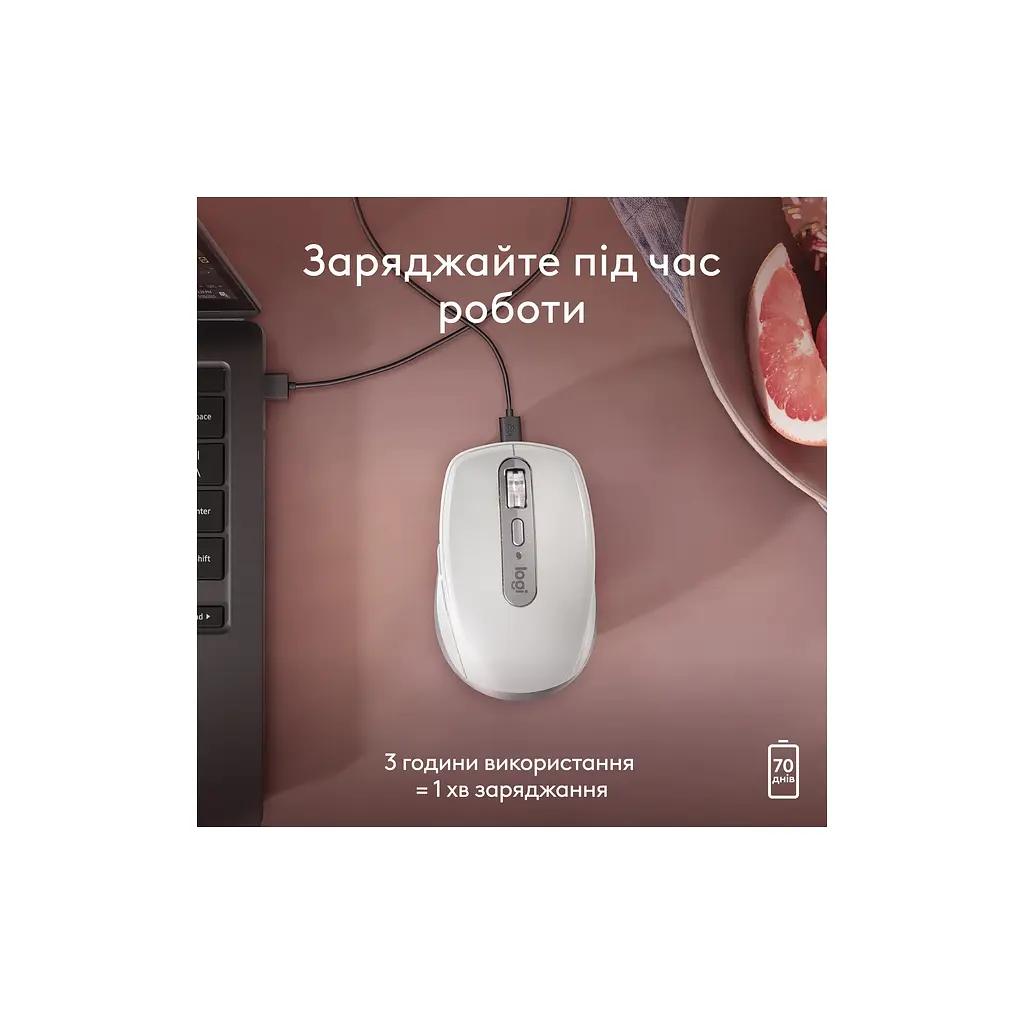 Мишка Logitech MX Anywhere 3S для MAC Wireless Pale Grey (910-006946) - фото 5