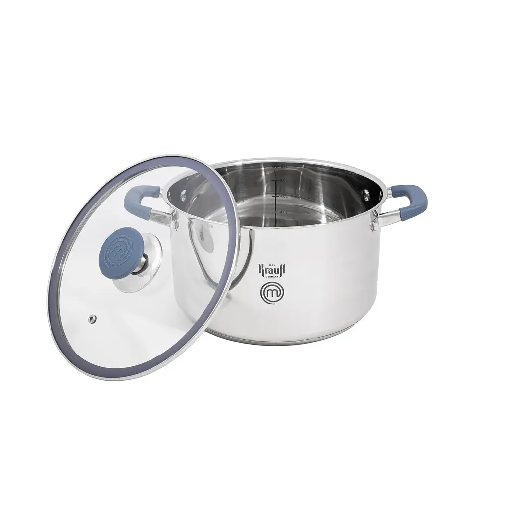Каструля з кришкою Krauff MasterChef 26-238-088 24 см 6.1 л срібляста - фото 2