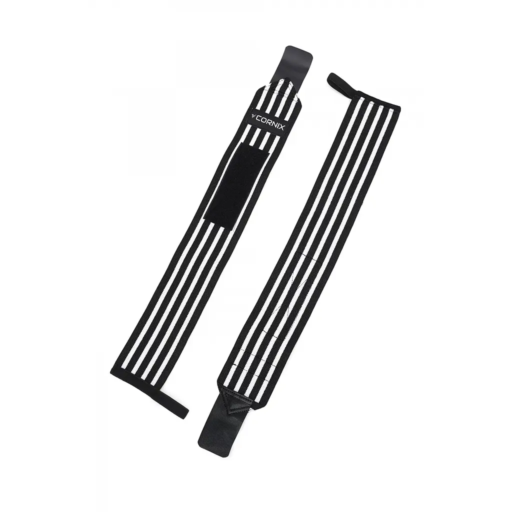 Бинты для запястий (кистовые бинты) Cornix Wrist Wraps XR-0194 Black/White - фото 3