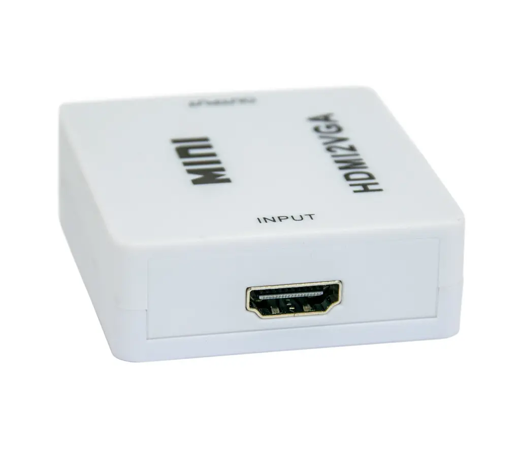 Перехідник з HDMI на VGA з доп харчуванням MINI HDMI2VGA білий конвертер HDMI VGA - фото 5