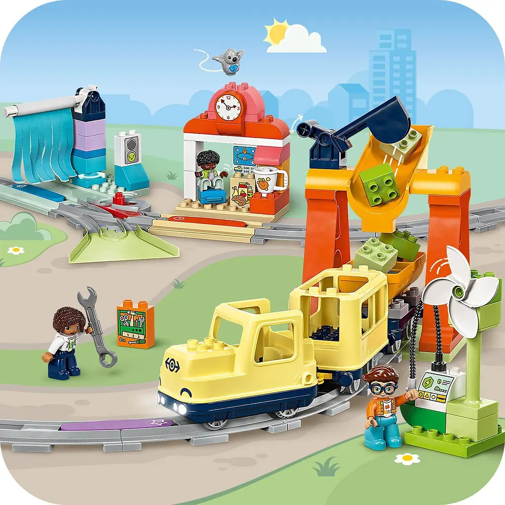 Конструктор LEGO DUPLO Town Большой интерактивный общественный поезд 103 детали (10428) - фото 6