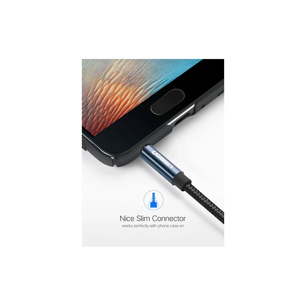 Кабель мультимедійний 3.5mm M to 3.5mm F 2.0m AV118 blue Ugreen (40675) - фото 6