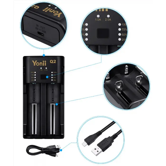 Зарядное устройство для аккумуляторов Yunii Q2 Smart Universal - фото 5