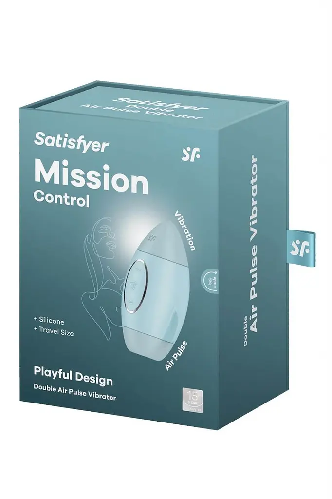 Вакуумний стимулятор Satisfyer Mission Control Blue - фото 3