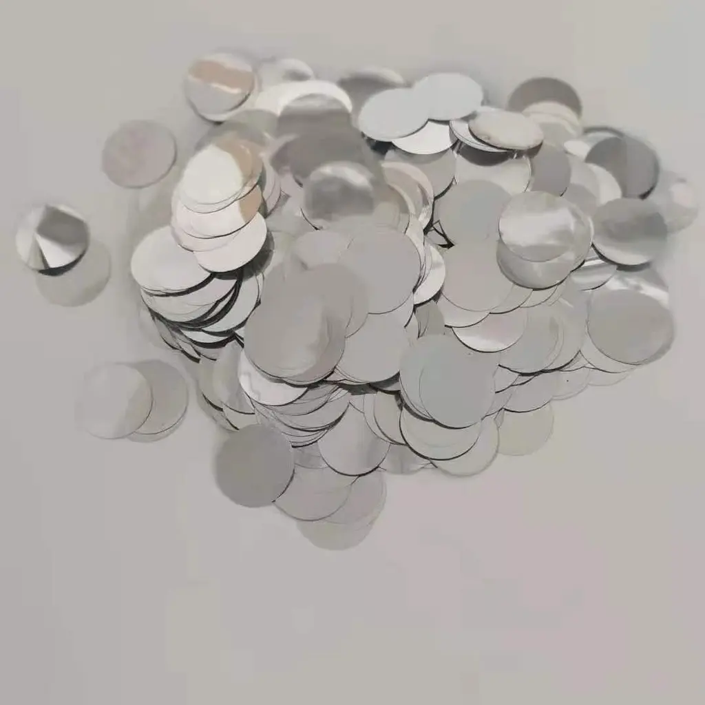 Конфеті з метафану круглі 10 г 25 мм сріблясті - фото 5