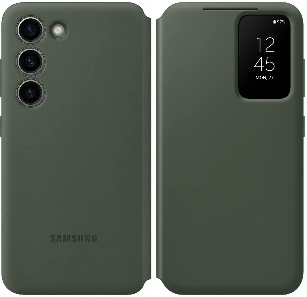 Оригінальний чохол-книжка для Samsung Galaxy S23 Plus S-View Smart Wallet Case EF-ZS916CGEGRU Khaki - фото 4