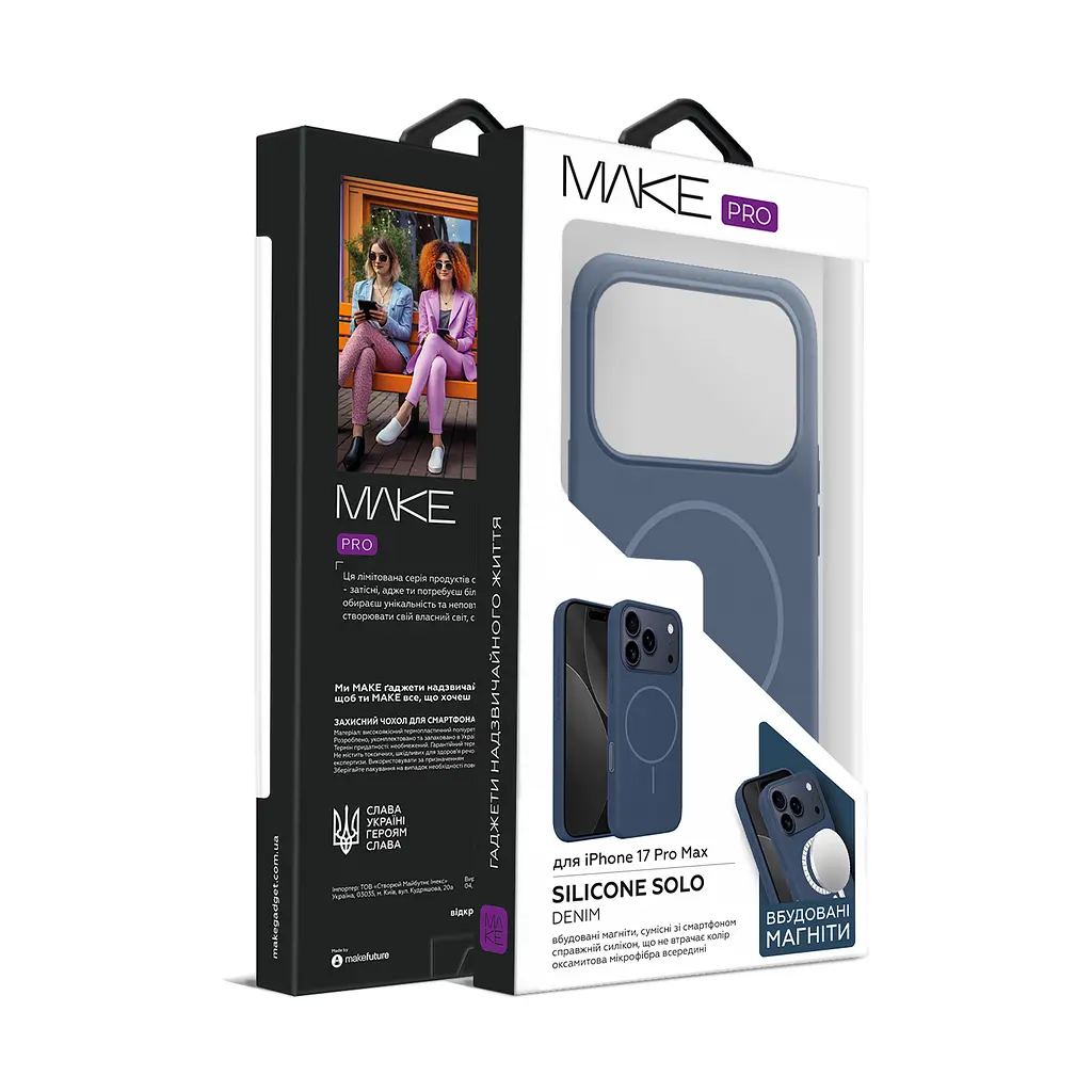 Чохол MAKE Apple iPhone 17 Pro Max Silicone Solo Denim - фото 2