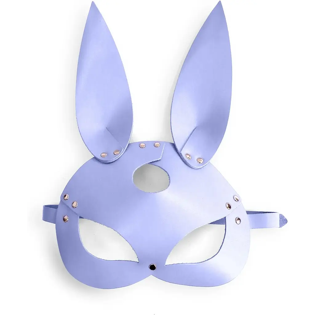 Шкіряна маска зайчика Art of Sex - Bunny mask, колір Лавандовий - фото 3