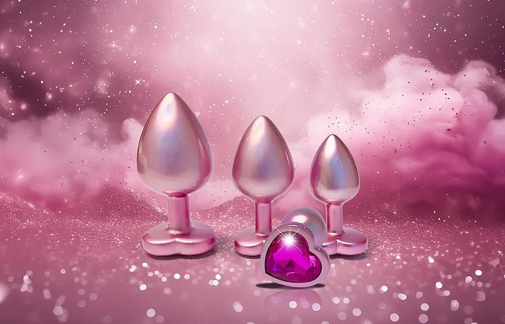 Анальна пробка Gleaming Love Pearl Pink Plug M 8.3 см (рожевий) - фото 4