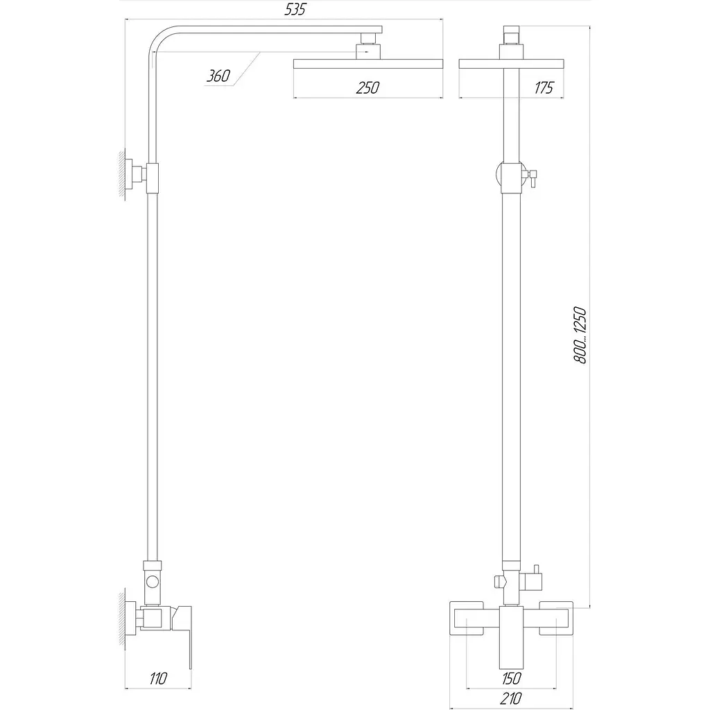 Душевая система Globus Lux Sicilia SBQ-SH-125-BB - фото 5