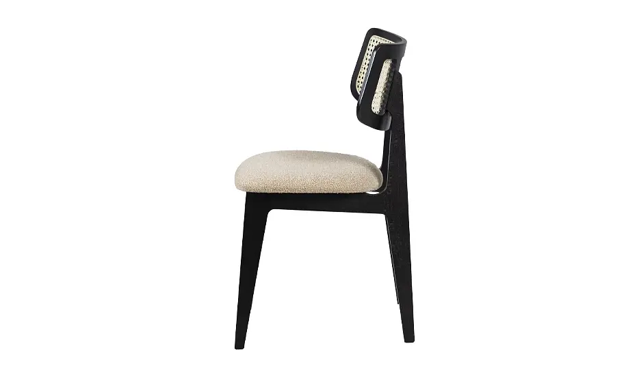 Стілець Пепе Cane з масиву дерева та ротангу чорний - фото 2