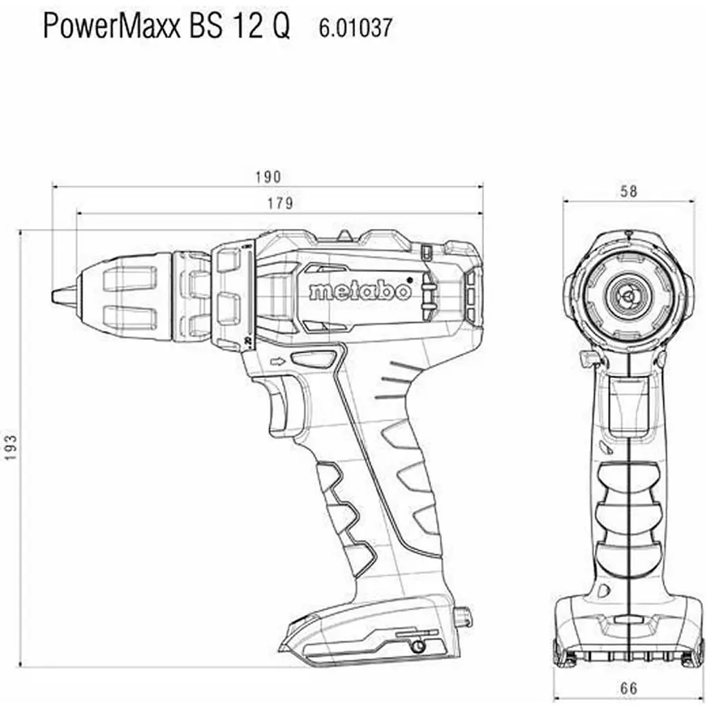 Дриль-шуруповерт Metabo PowerMaxx BS 12 Q [601037500] [119770] - фото 4