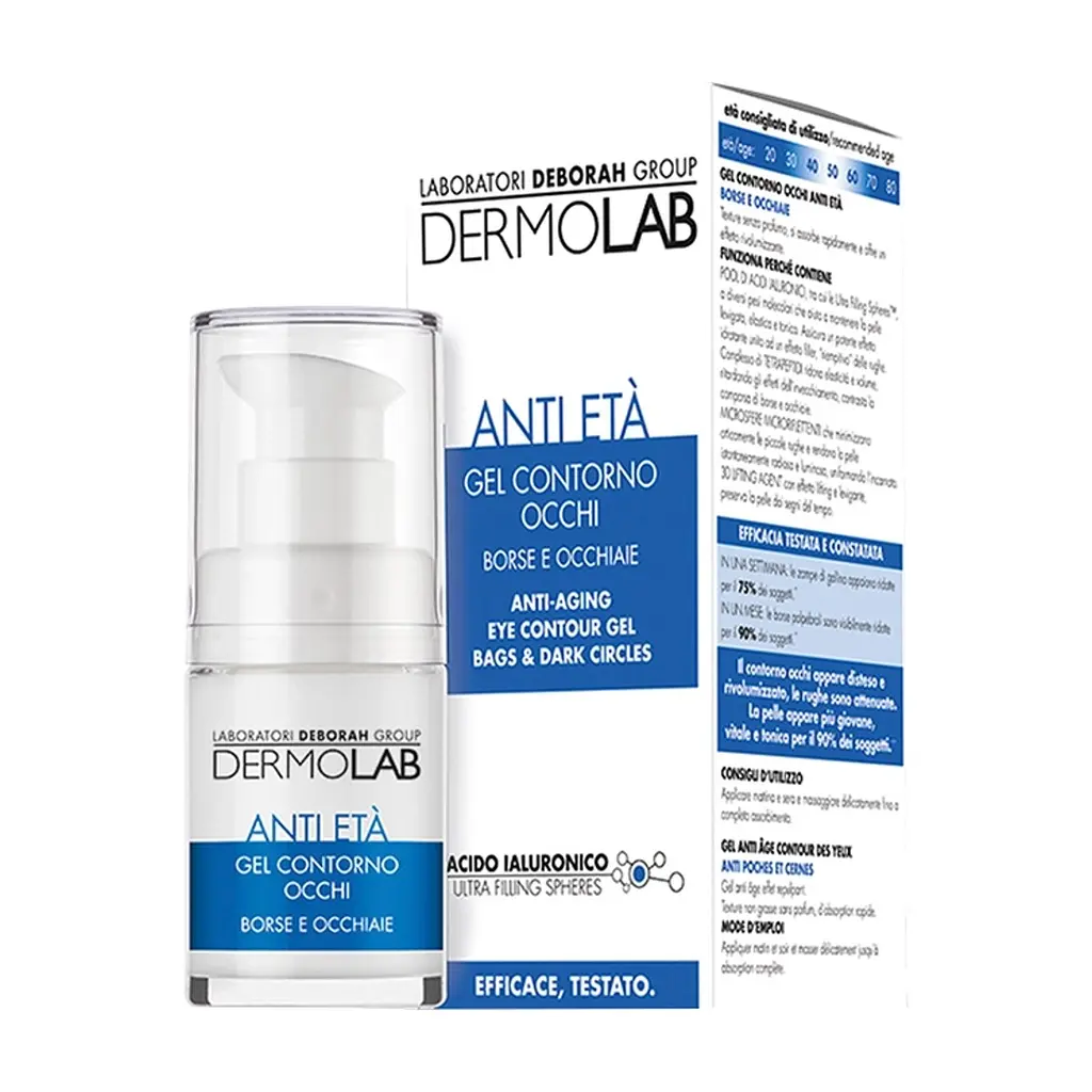 Крем для шкіри навколо очей Dermolab Anti-aging Eye Contoure Gel Bags and Dark Circles 15 мл (8009518247268)
